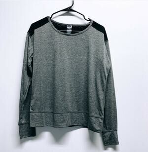 c9 by Champion Women Black Gray t Shirt Long Sleeve sz small Crew neck
